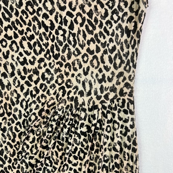 Rebecca Taylor Leopard Print Knit Ruched Dress - Picture 3 of 8